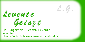 levente geiszt business card